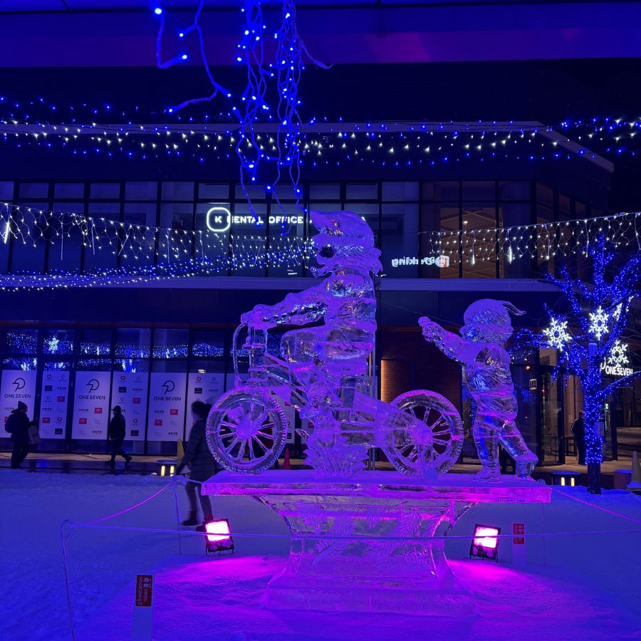 Ice sculptures at Asahikawa Winter Festival Hokkaido