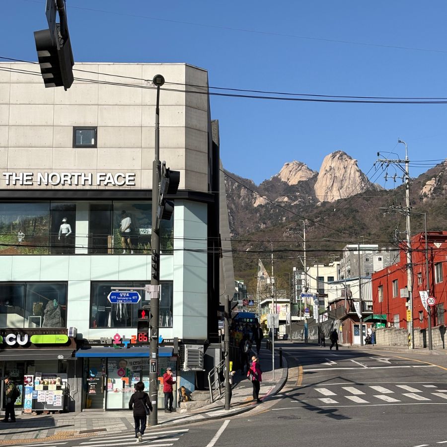 Insubong peak viewed from Seoul city