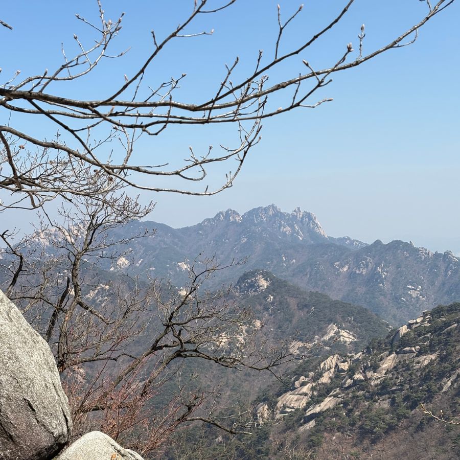 mountain landscape near Seoul in Korea