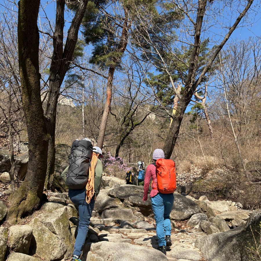 well maintained hiking trail in Bukhansan