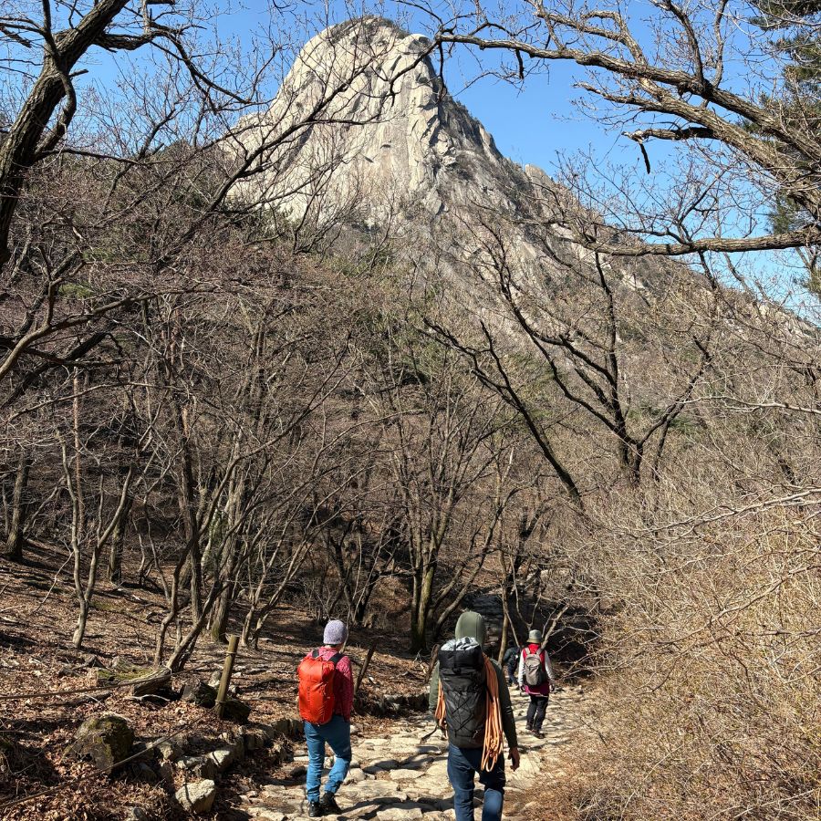 view approaching Insubong climbing area