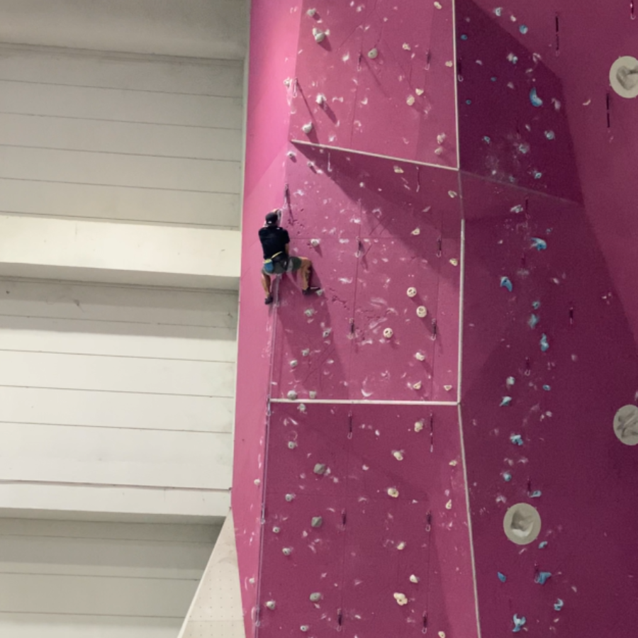 Unlabeled climbing wall route at Taman Cabaran, Malaysia