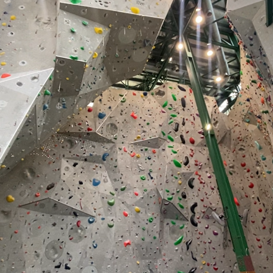 Lead climbing wall at Camp5 climbing gym in Kuala Lumpur, Malaysia