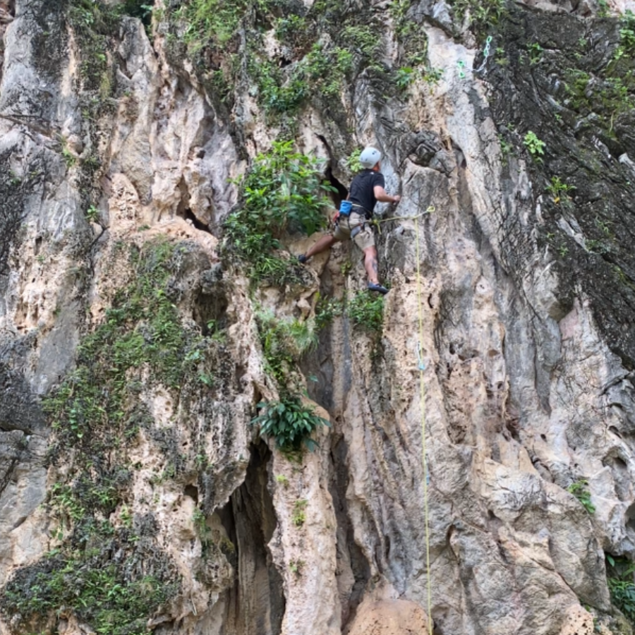 Ghana Power climbing route at Gua Damai