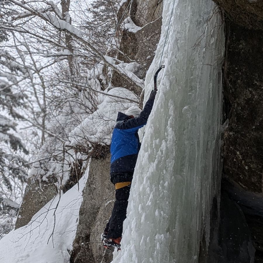 Still figuring how to use crampons
