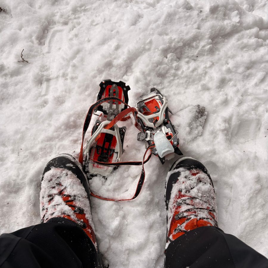 climber ready for ice climbing in Hokkaido