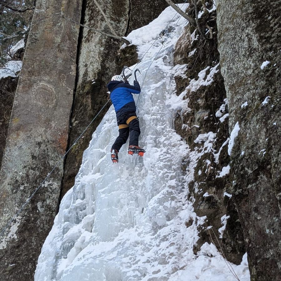me climbing, actually doing better than I thought