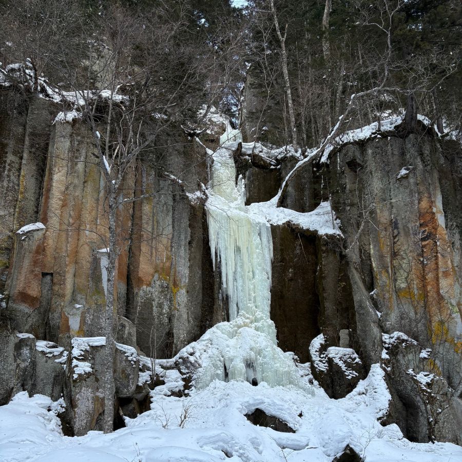 There are plenty of frozen waterfalls in this area