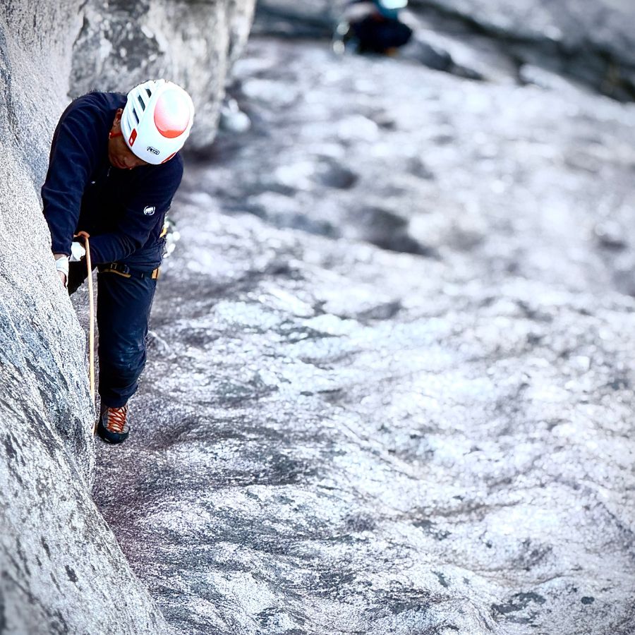 enjoying trad climbing in Korea