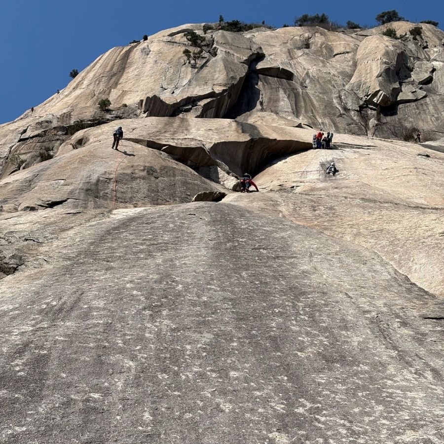Granite climbing routes at Insubong in Bukhansan National Park