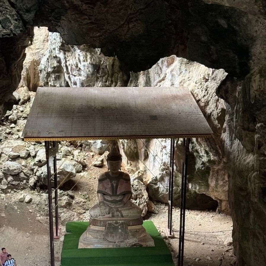 Buddha statue inside the cave