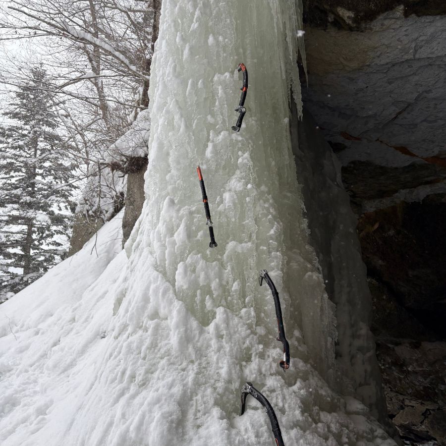 first ice climbing lesson in Hokkaido Japan beginner training