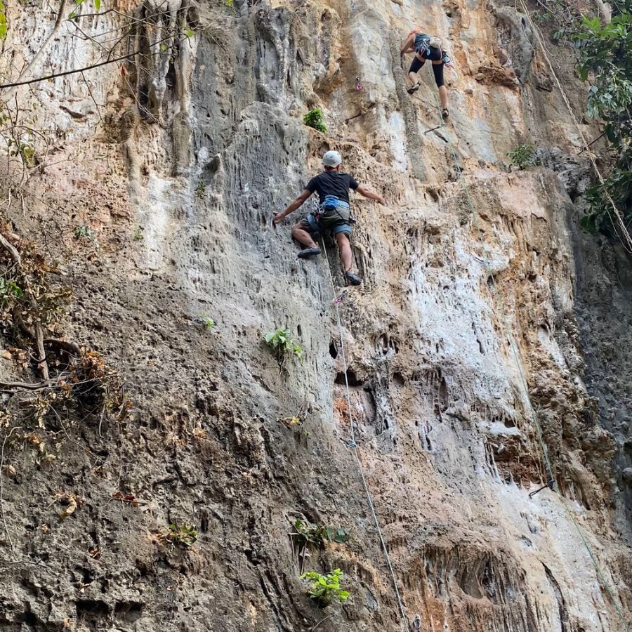 Slightly harder 6a climbing route in the area