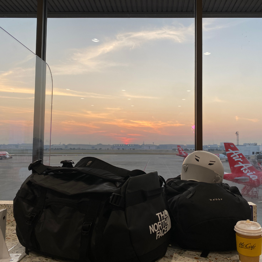 Getting ready to climb in Malaysia
