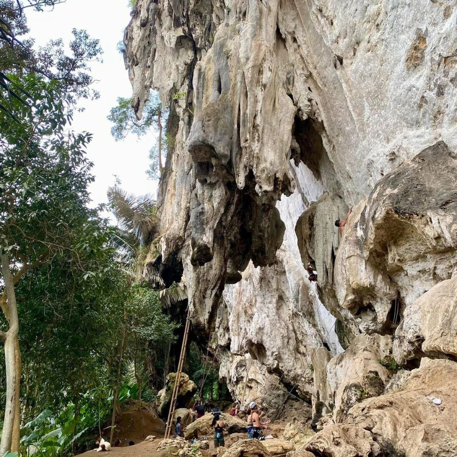 Rock features at North Wall Ao Nang, Krabi