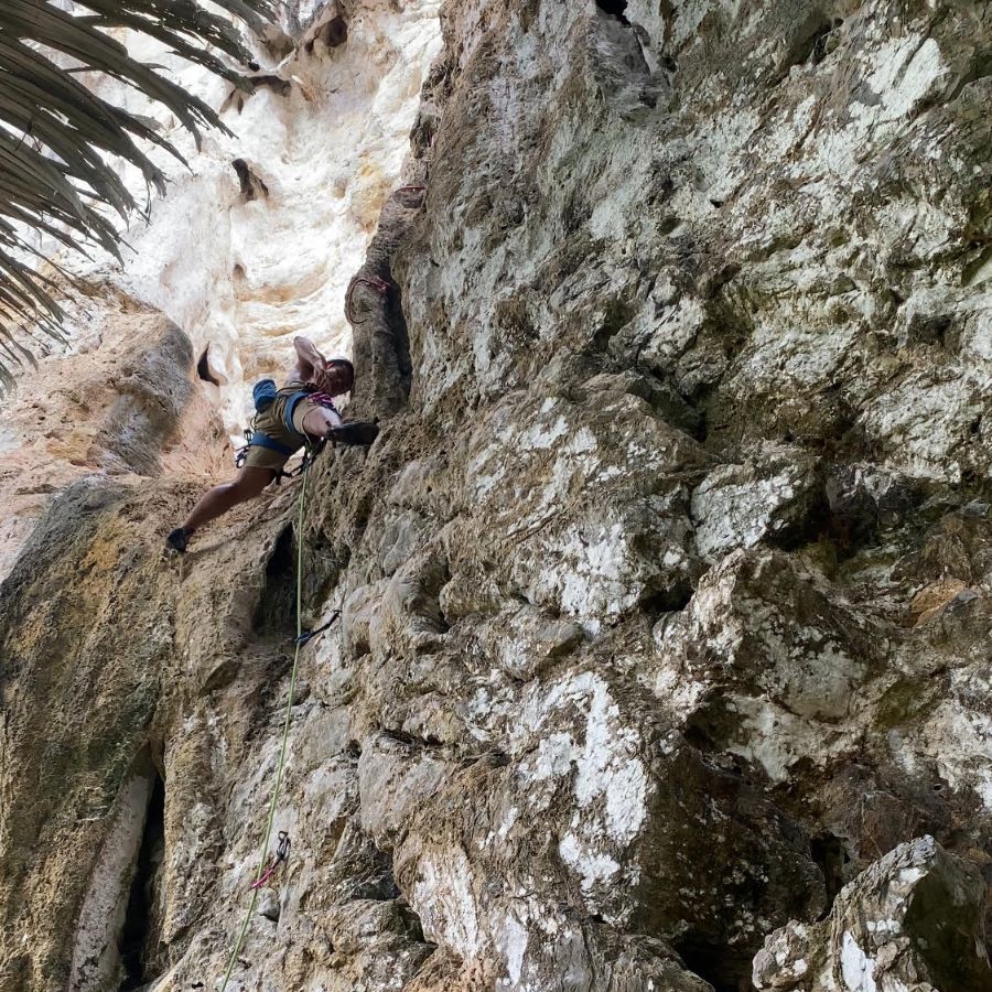 Easier climbing route at North Wall Ao Nang