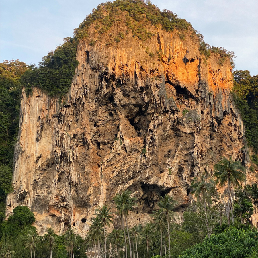 Limestone cliffs towering over Railay Beach, a climber’s paradise