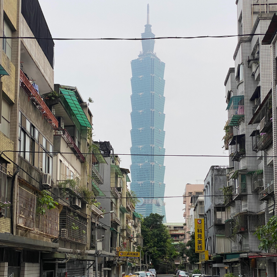 Taipei 101 view from trail